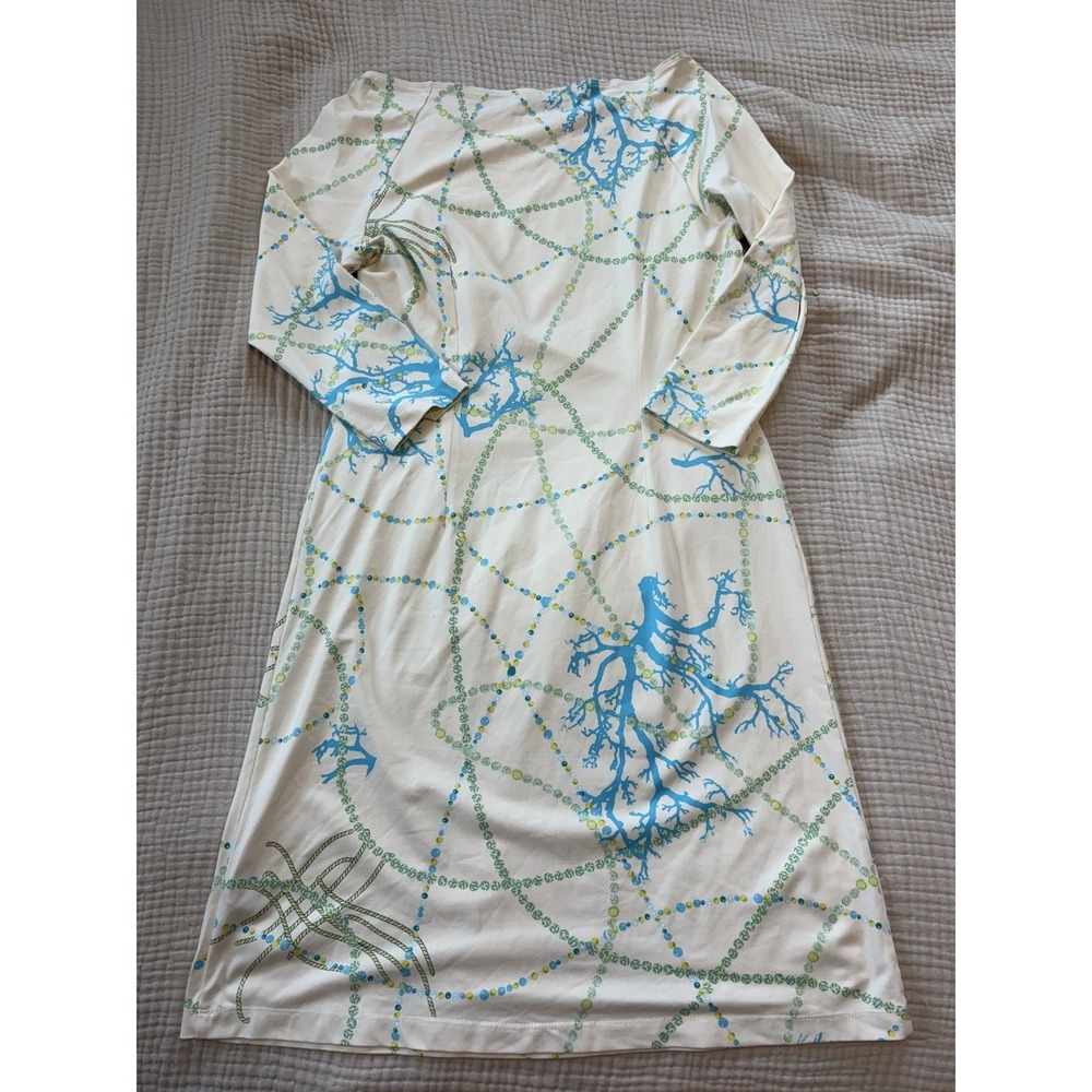 J. McLaughlin Dress Size XS Catalina Cloth Resort Nautical Coastal Beach Preppy - Picture 4 of 7